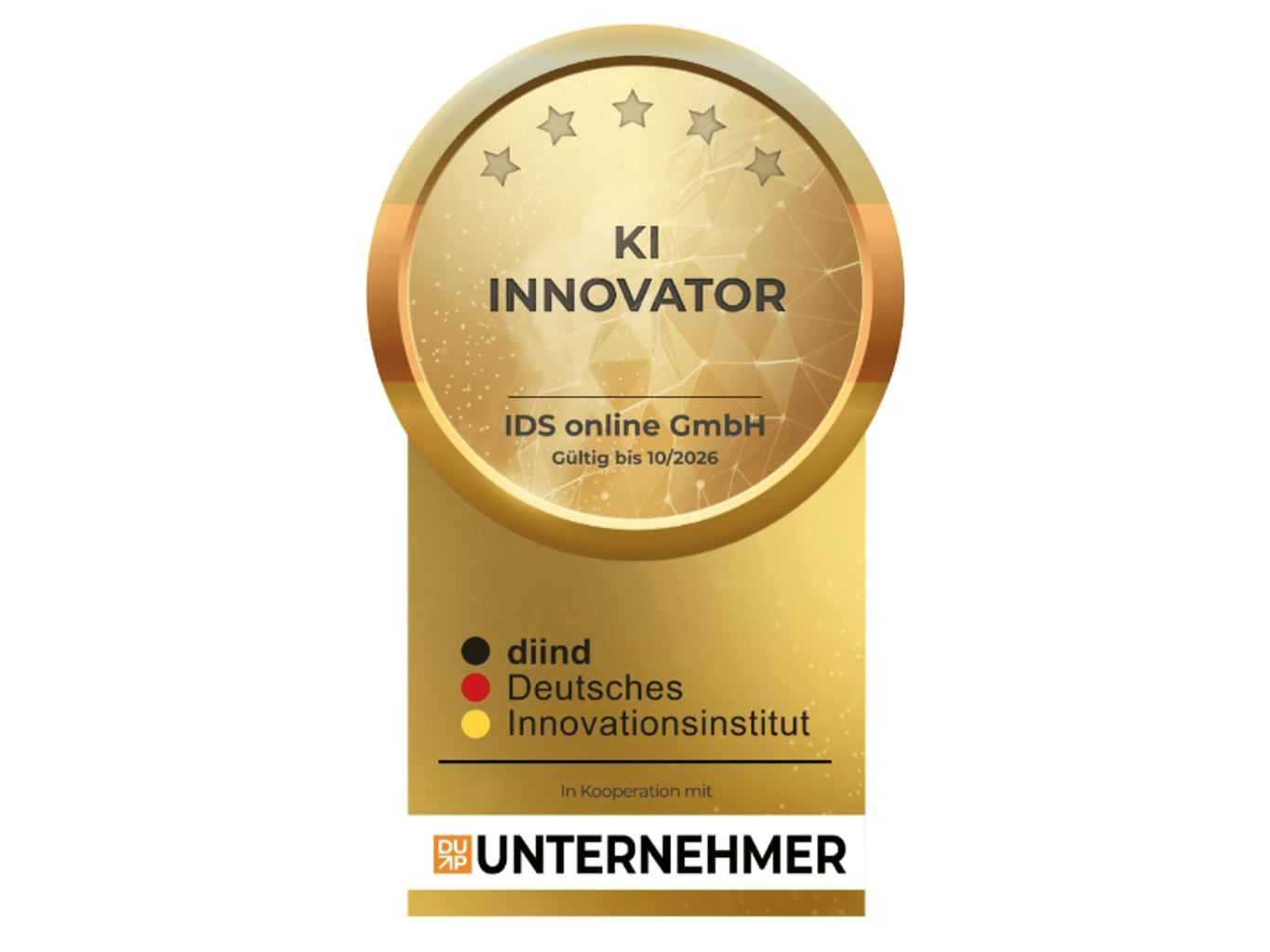 IDS online GmbH als KI-Innovator ausgezeichnet von IDS online GmbH