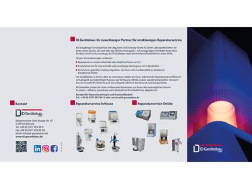 Repair service in-house and on-site with manufacturer expertise and original spare parts for DeguDent / Dentsply Sirona laboratory equipment – ID Gerätebau GmbH Keramikbrennofen Manufaktur Ceramic furnace manufactory