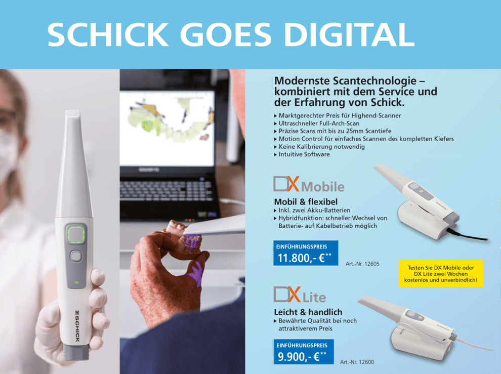 SCHICK GOES DIGITAL Modernste Scantechnologie - kombiniert mit Service und Erfahrung von SCHICK – Schick GmbH